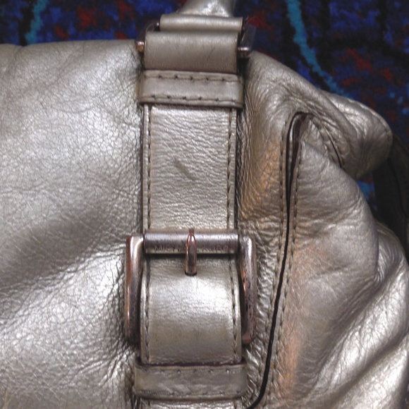 MICHAEL Kors Metallic Leather Satchel Handbag - Picture 2 of 11